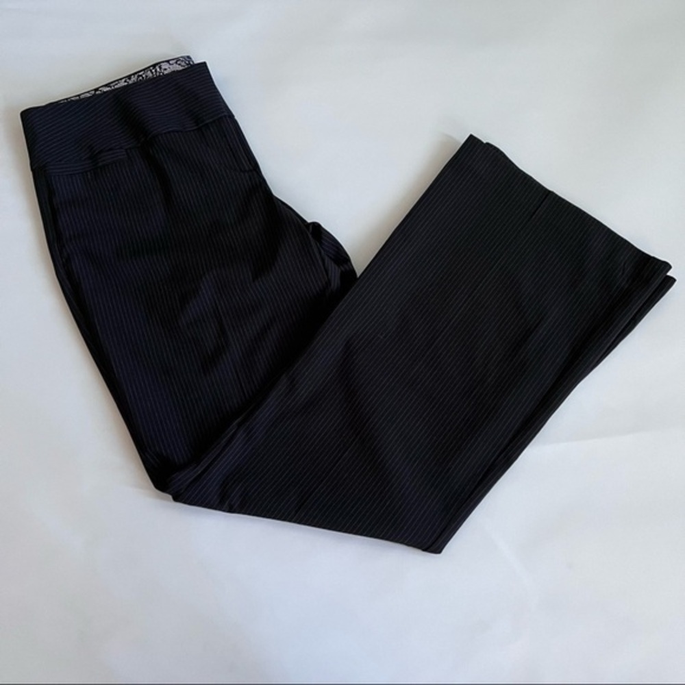METAPHOR Black White Pinstripe Mid Rise Dress Pants Trouser Size 10